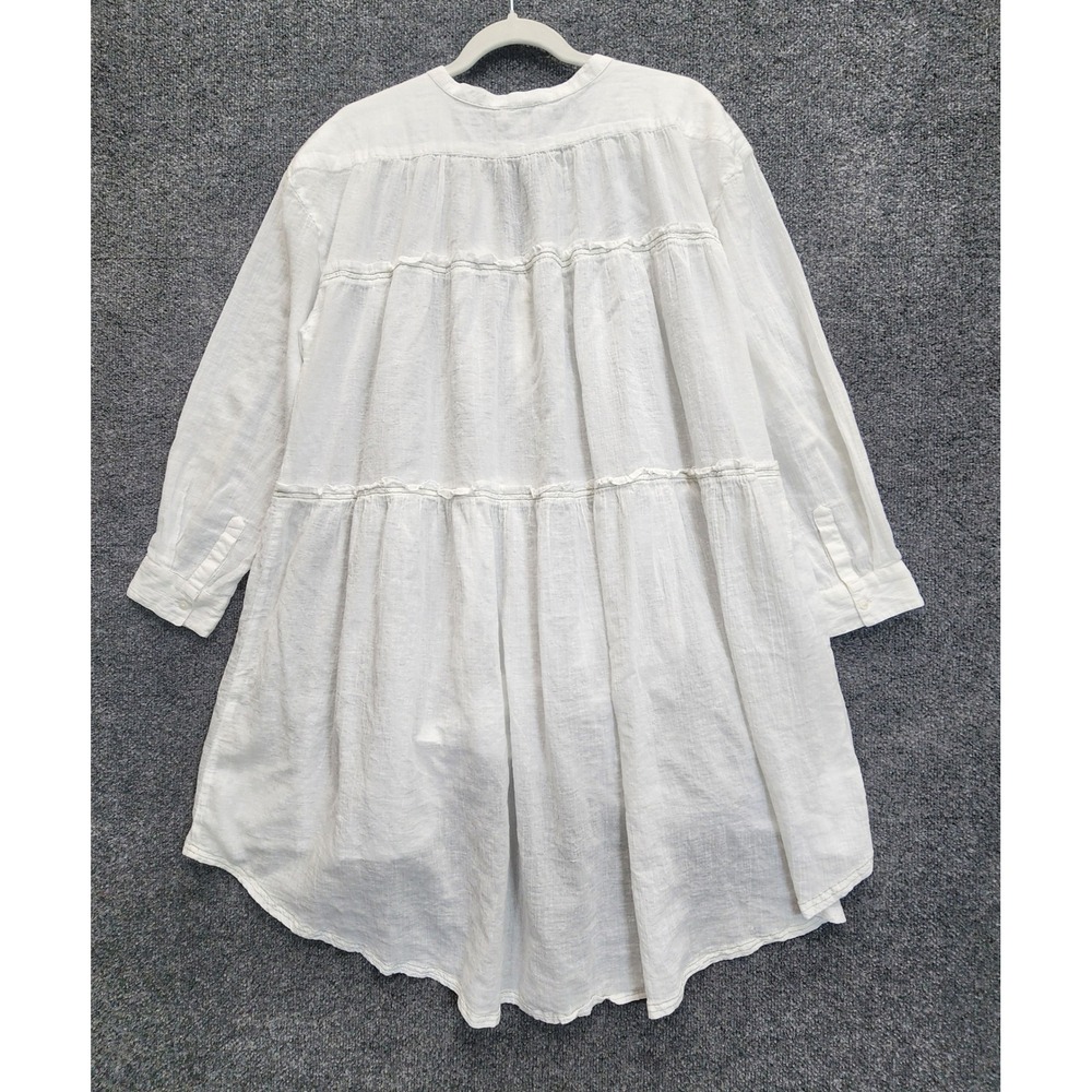 Sundance Women Cotton Gauze Boho Coastal Tiered Cottagecore Tunic Top Size L - Picture 9 of 10